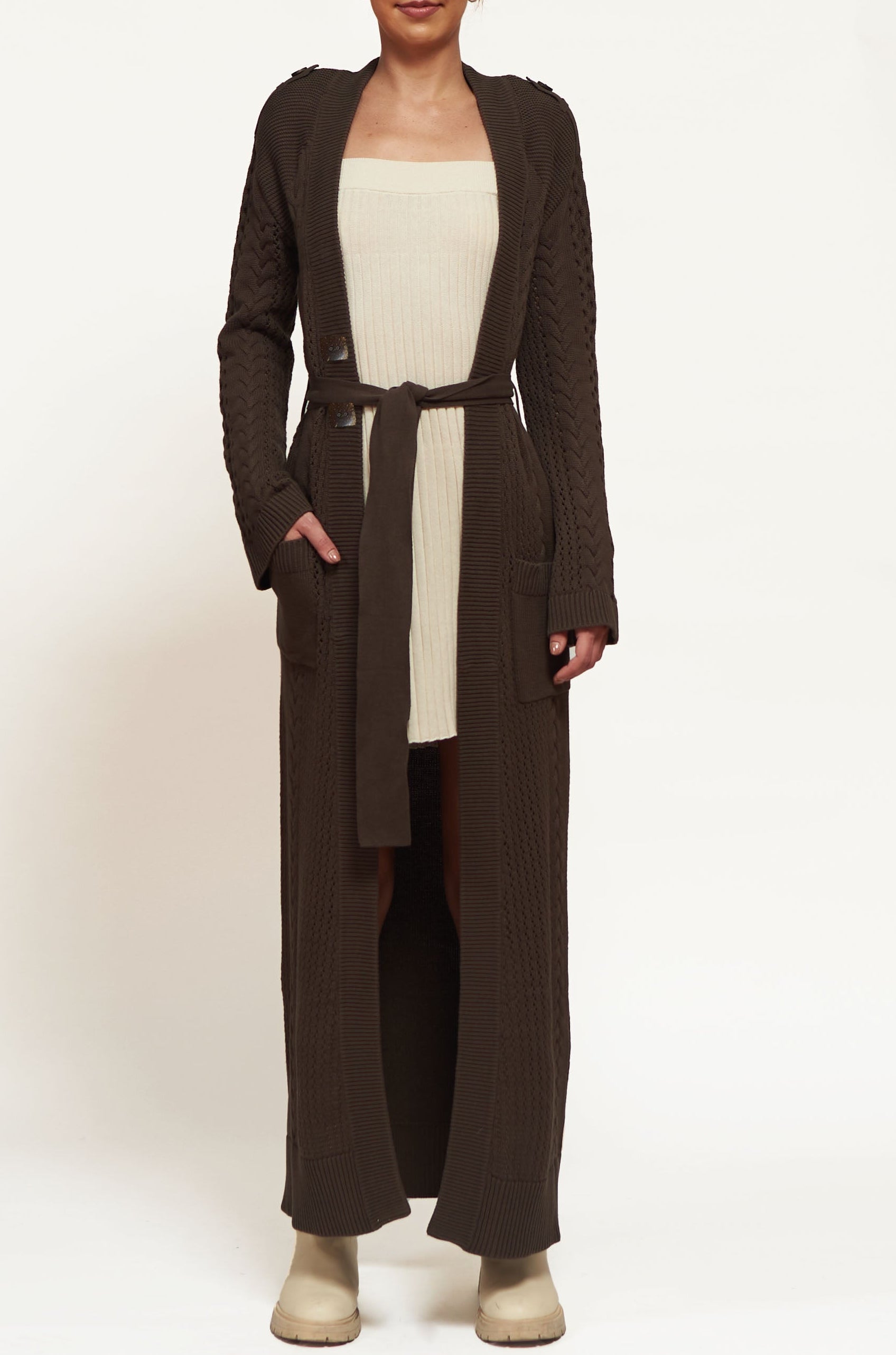 Aveline Organic Cotton Long Cardigan