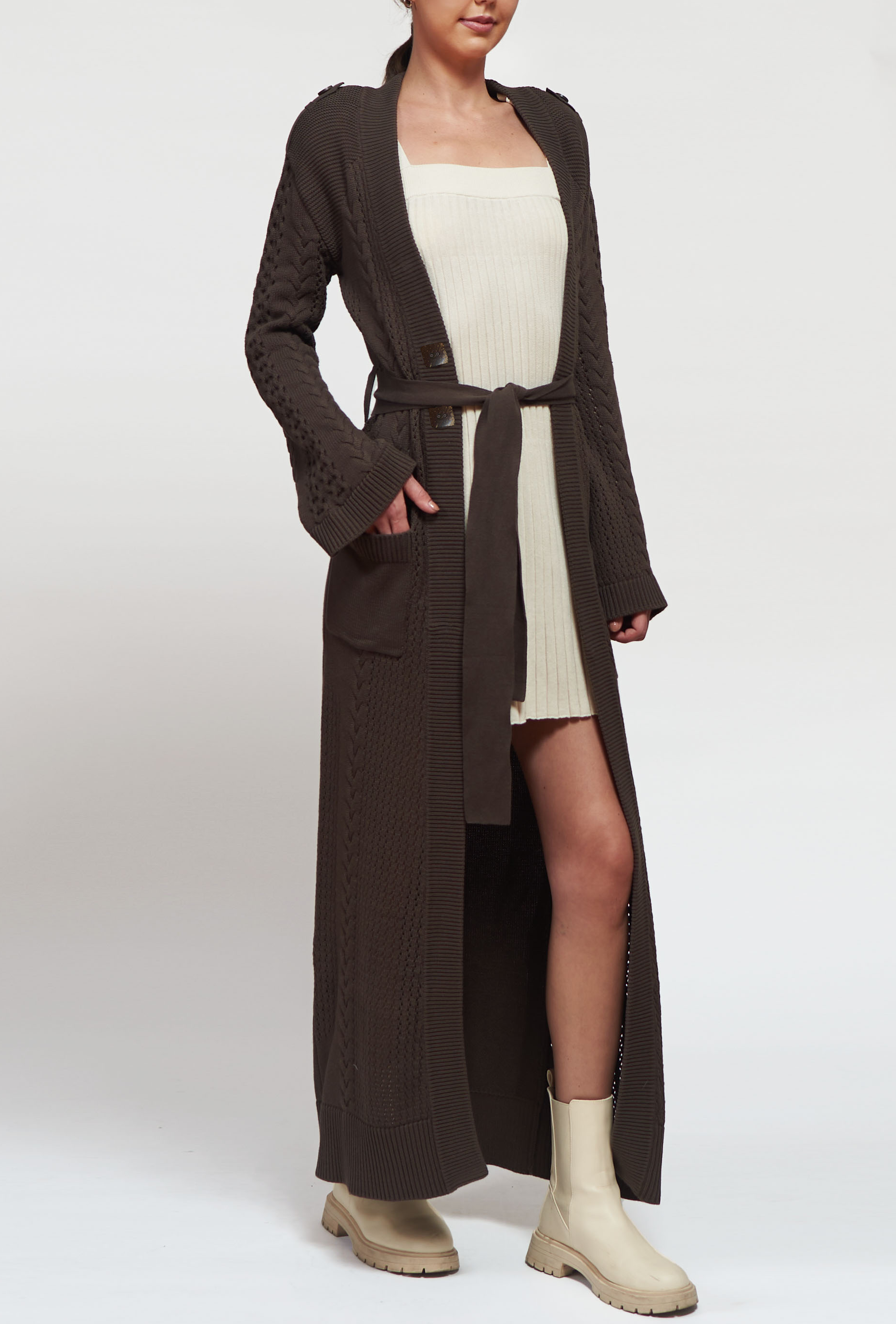 Aveline Organic Cotton Long Cardigan